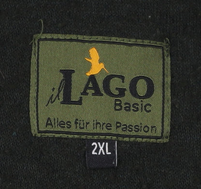 Mens UK Size 2XL il Lago Basic Black Pullover Jumper