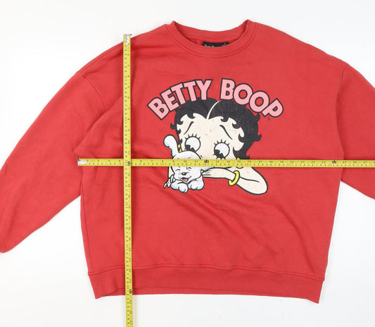 Womens UK Size M Primark Red Pullover Jumper