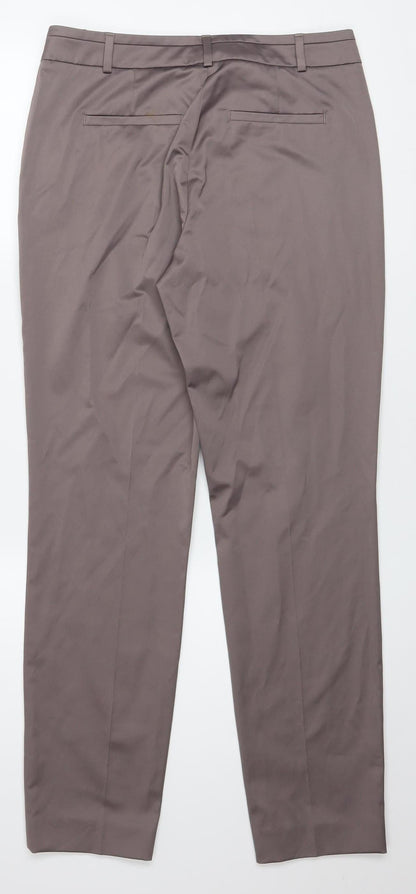 Womens UK Size 8 Comma Regular Fit Dress Pants Brown Trousers
