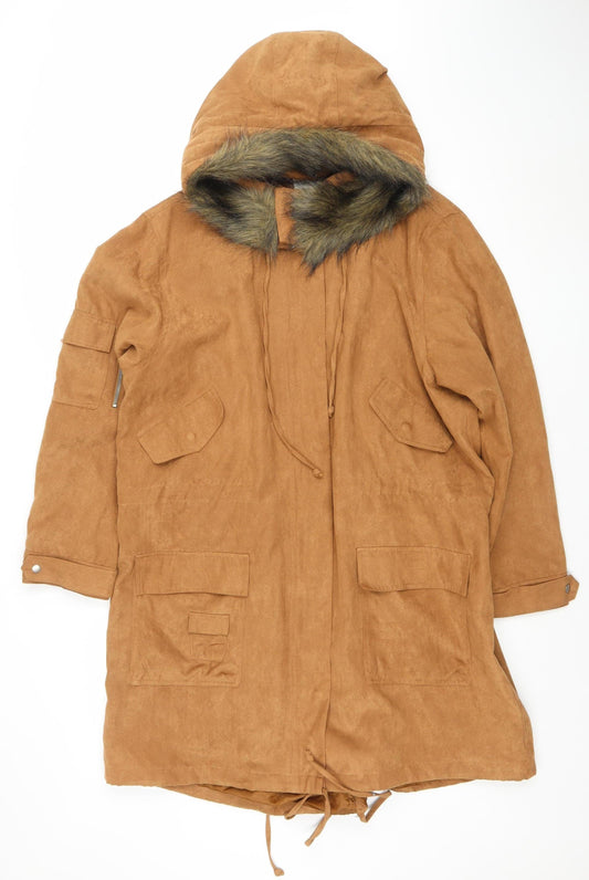 Womens UK Size 18 Togener Brown Parka Coat