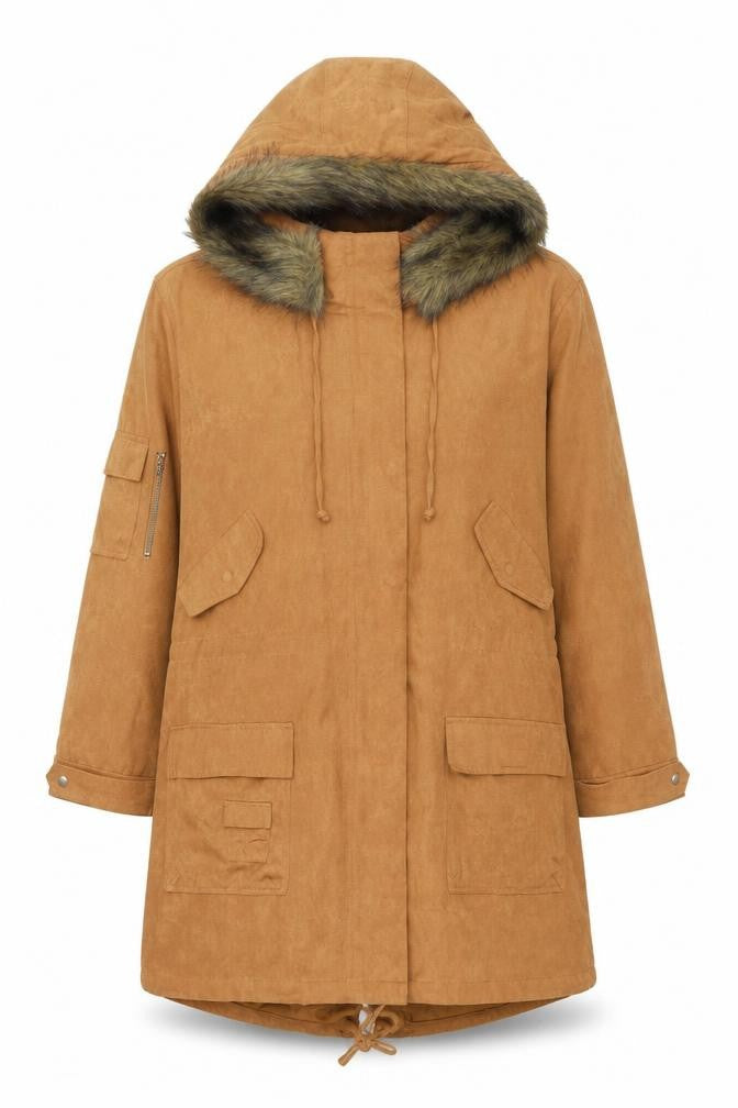 Womens UK Size 18 Togener Brown Parka Coat