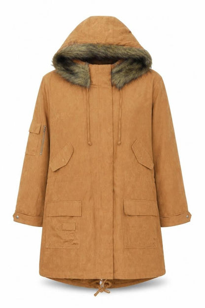 Womens UK Size 18 Togener Brown Parka Coat