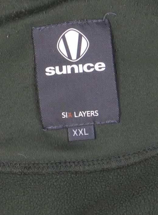Mens UK Size 2XL Sunuce Green Full Zip Sweatshirt