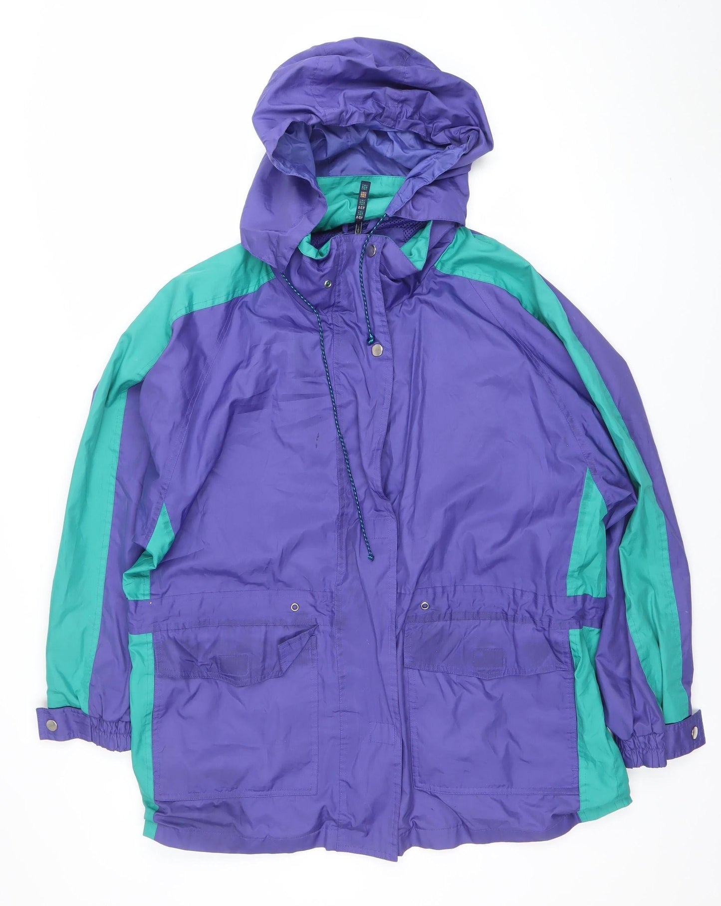 Womens UK Size M Joie de Vivre Purple Windbreaker Coat