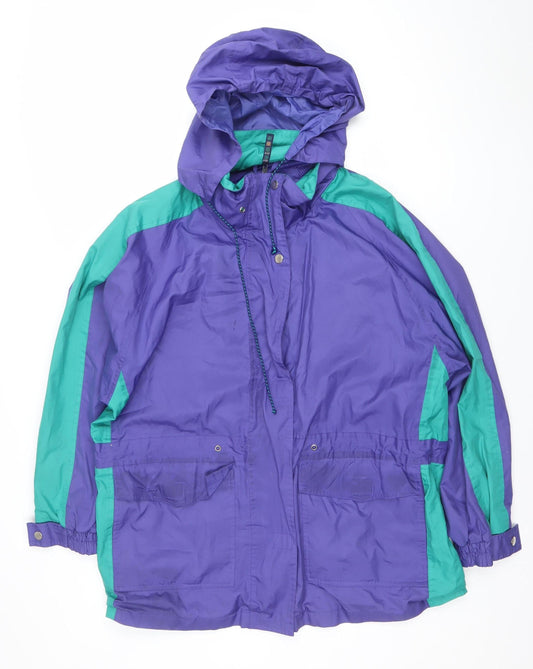 Womens UK Size M Joie de Vivre Purple Windbreaker Coat