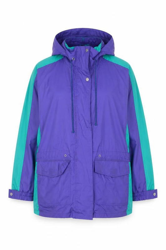Womens UK Size M Joie de Vivre Purple Windbreaker Coat