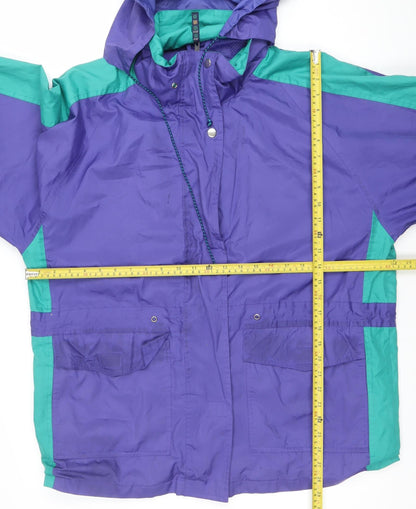 Womens UK Size M Joie de Vivre Purple Windbreaker Coat