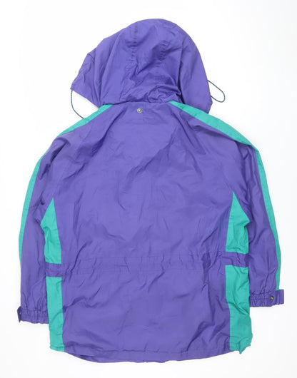 Womens UK Size M Joie de Vivre Purple Windbreaker Coat