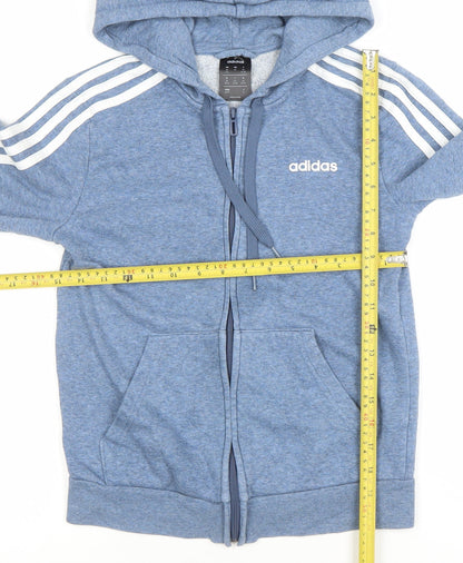 Womens UK Size XS adidas Blue Full Zip Hoodie
