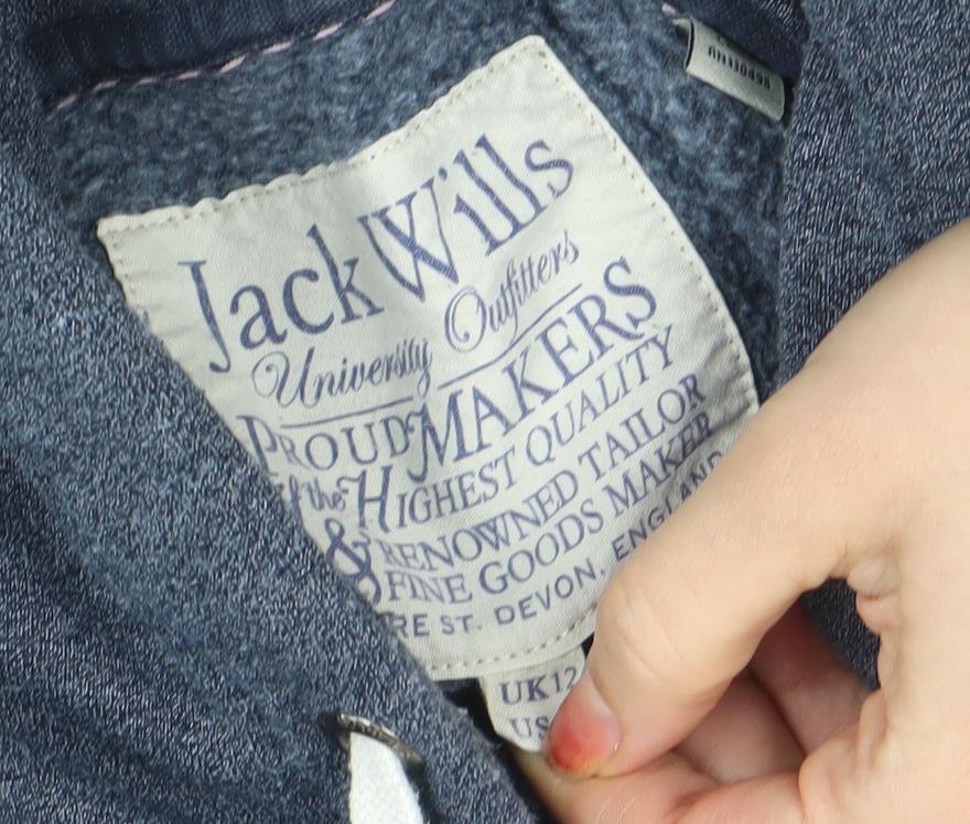 Womens UK Size M Jack Wills Blue Pullover Hoodie