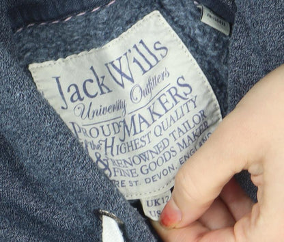 Womens UK Size M Jack Wills Blue Pullover Hoodie