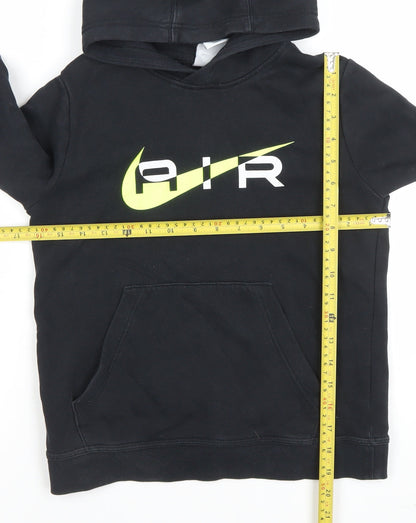 Nike Boys Black Air Pullover Hoodie M Cotton Blend Long Sleeve