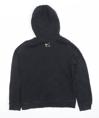 Nike Boys Black Air Pullover Hoodie M Cotton Blend Long Sleeve