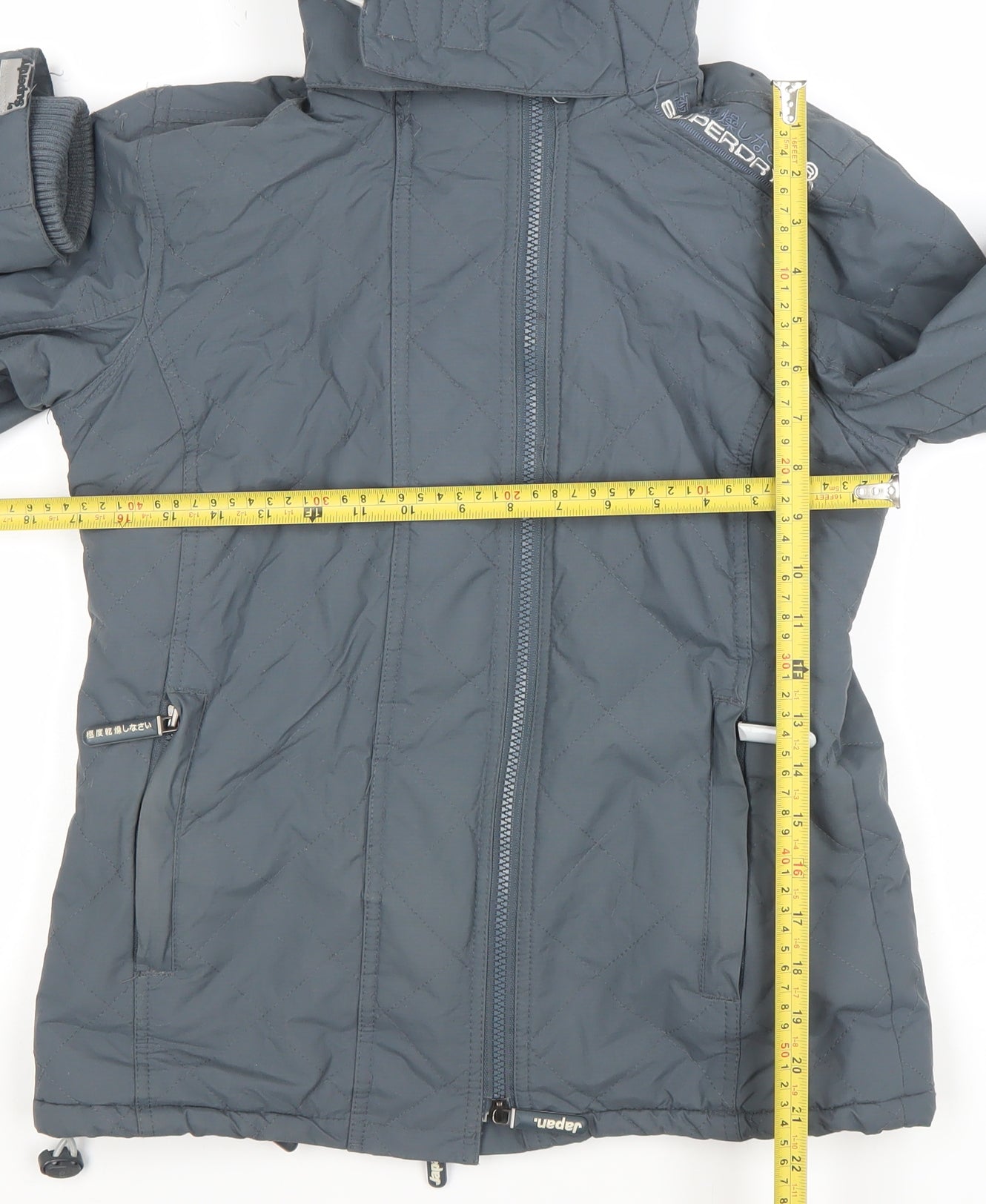 Mens UK Size S Superdry Grey Puffer Jacket