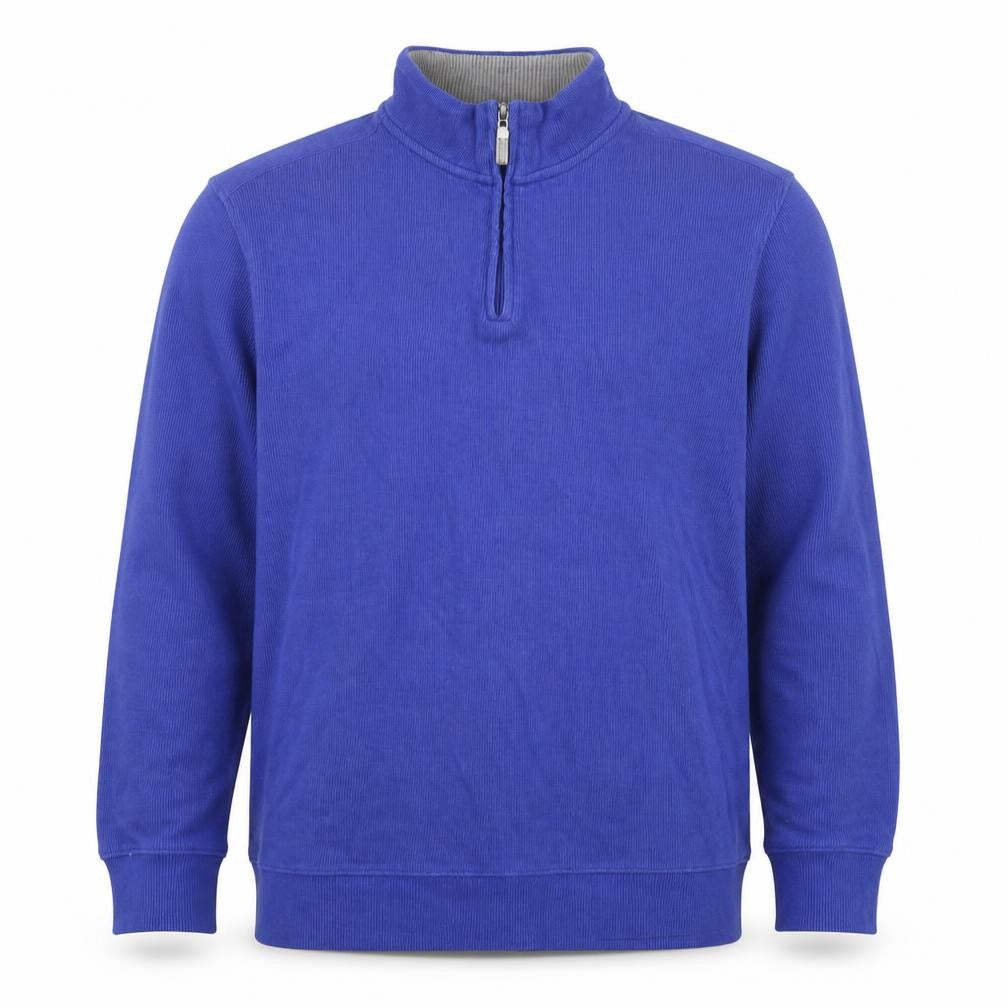 Mens UK Size M Jacques Vert Blue 1/4 Zip Sweatshirt