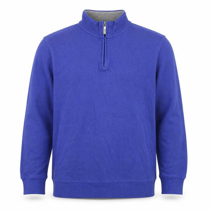 Mens UK Size M Jacques Vert Blue 1/4 Zip Sweatshirt