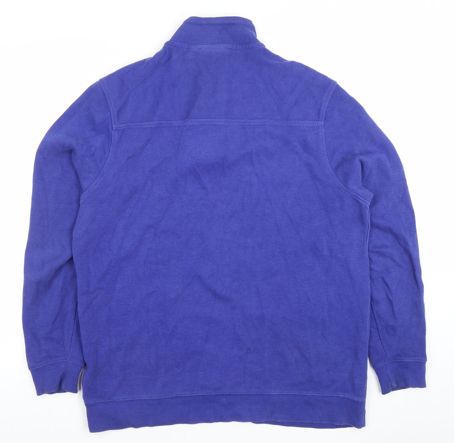 Mens UK Size M Jacques Vert Blue 1/4 Zip Sweatshirt