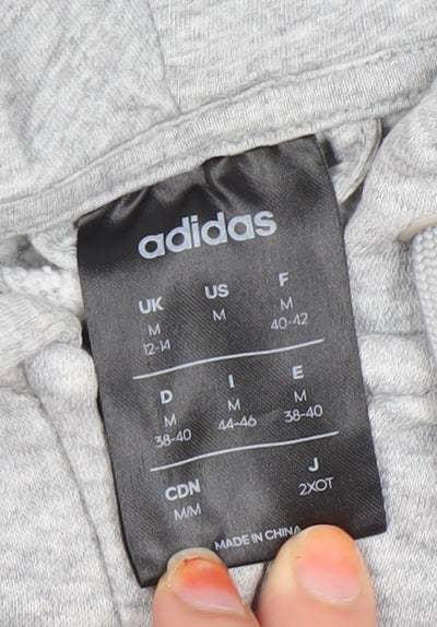 Womens UK Size 12-14 adidas Grey Full Zip Hoodie