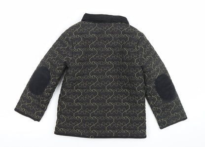 Boys UK Size 6 Years Batman Black Quilted Coat