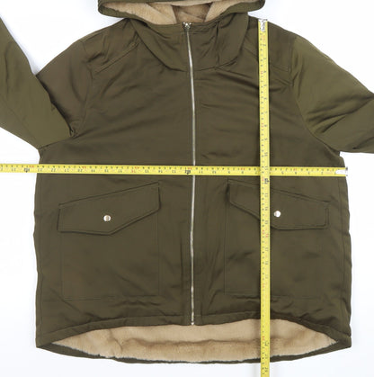 Womens UK Size M Primark Green Parka Coat