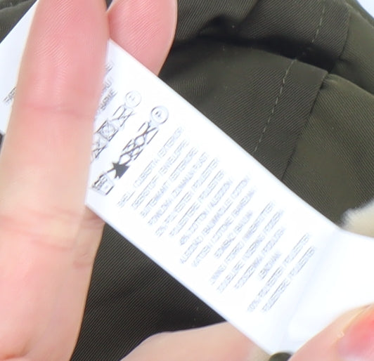 Womens UK Size M Primark Green Parka Coat