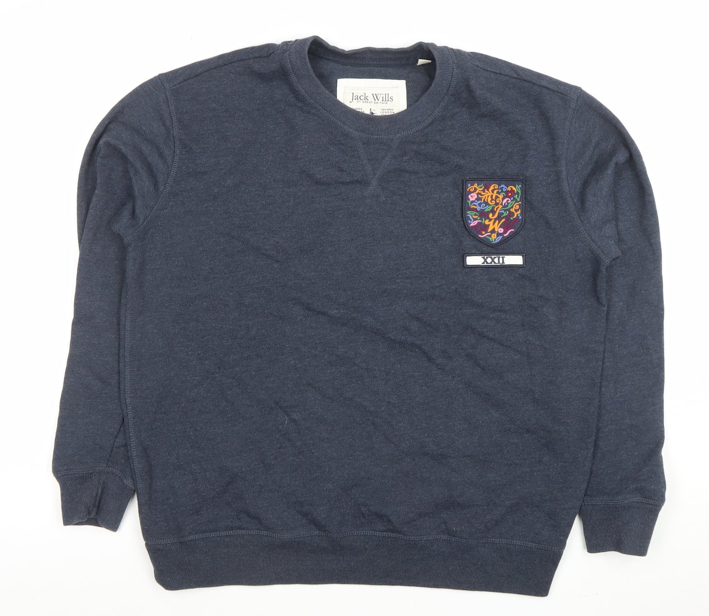 Womens UK Size 10 Jack Wills Blue Pullover Sweatshirt