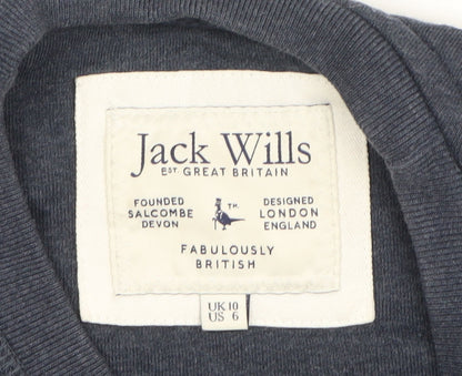 Womens UK Size 10 Jack Wills Blue Pullover Sweatshirt