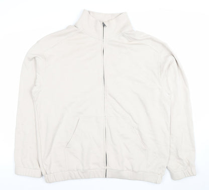 Mens UK Size L H&M Beige Full Zip Sweatshirt