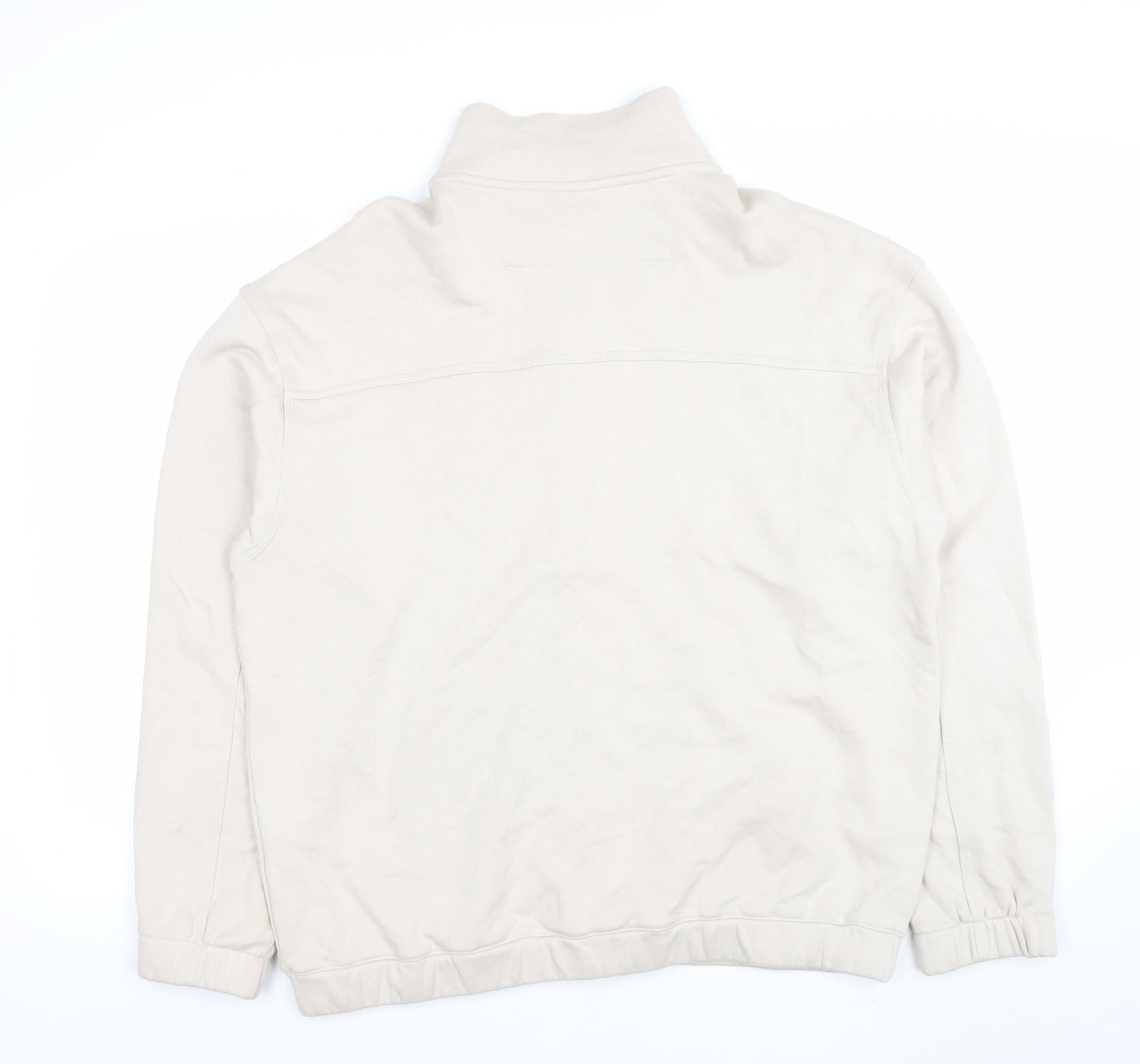 Mens UK Size L H&M Beige Full Zip Sweatshirt