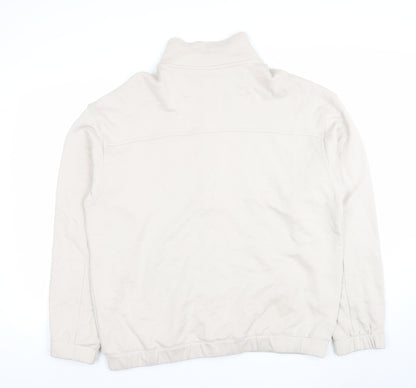 Mens UK Size L H&M Beige Full Zip Sweatshirt