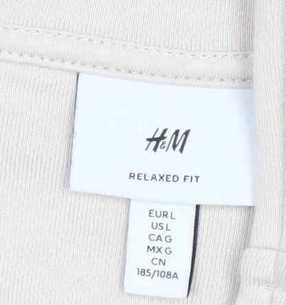 Mens UK Size L H&M Beige Full Zip Sweatshirt