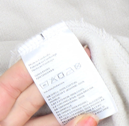Mens UK Size L H&M Beige Full Zip Sweatshirt