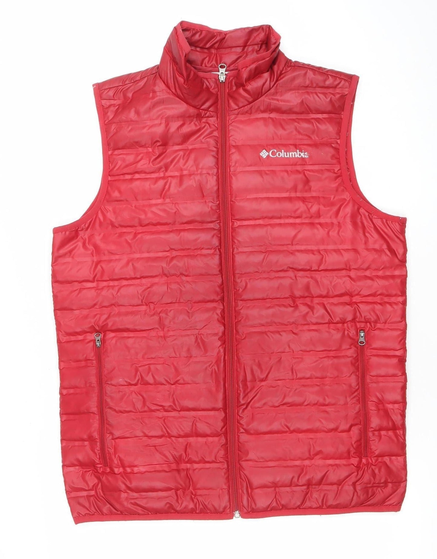 Mens UK Size S Columbia Red Puffer Jacket