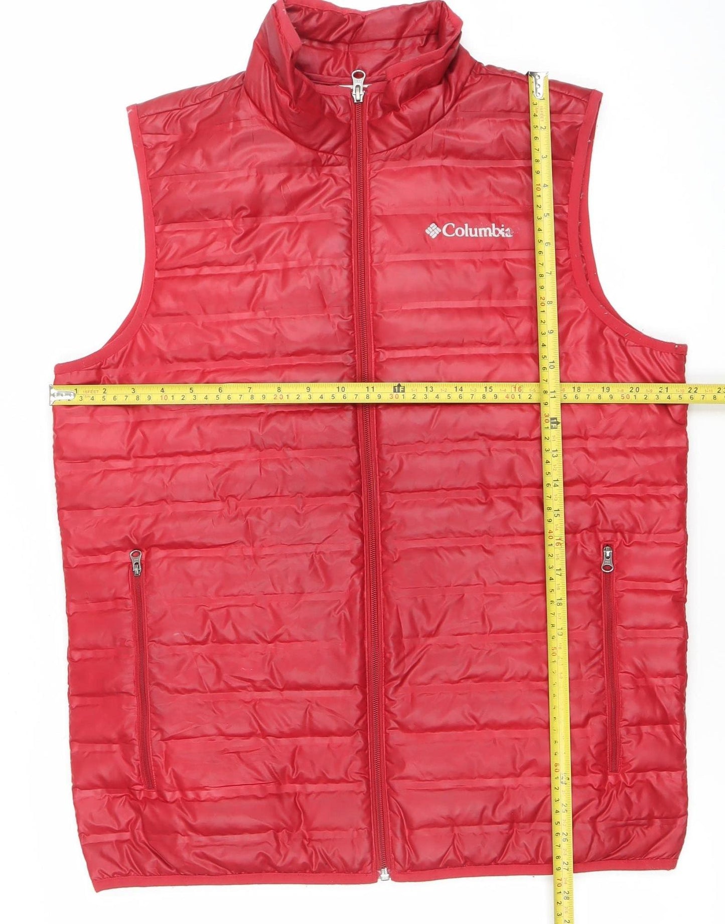 Mens UK Size S Columbia Red Puffer Jacket