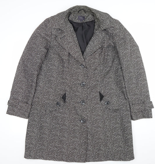 Womens UK Size 16 Marks and Spencer Black Overcoat