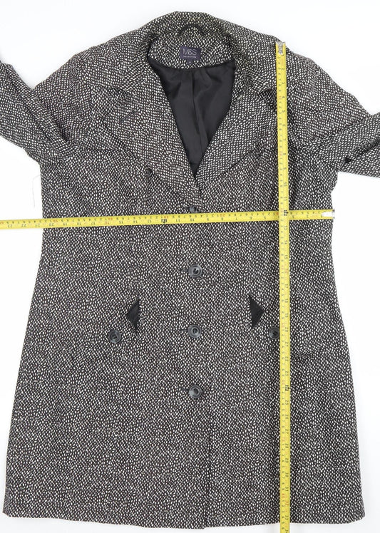 Womens UK Size 16 Marks and Spencer Black Overcoat