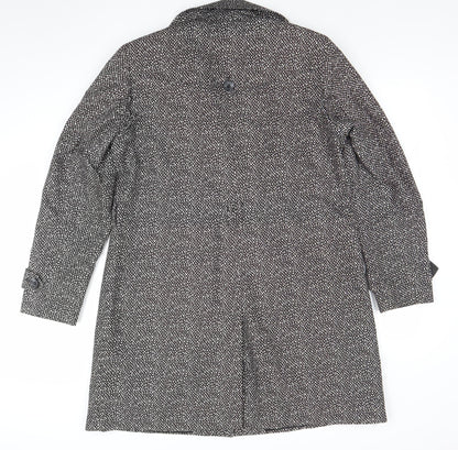 Womens UK Size 16 Marks and Spencer Black Overcoat