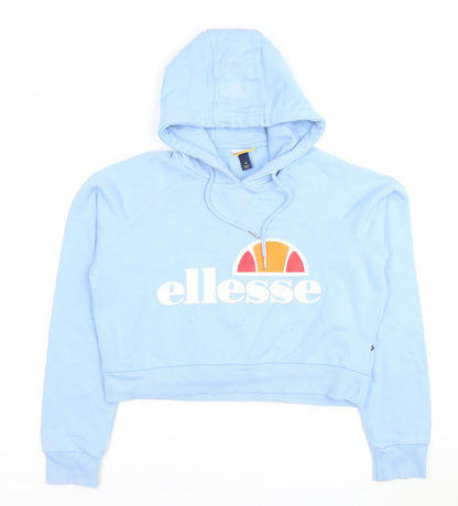Womens UK Size 12 ellesse Blue Pullover Hoodie