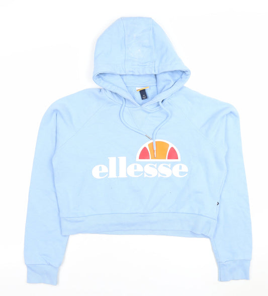 Womens UK Size 12 ellesse Blue Pullover Hoodie