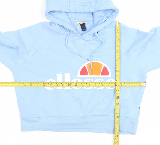 Womens UK Size 12 ellesse Blue Pullover Hoodie