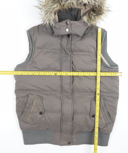 Womens UK Size 10 Fat Face Brown Puffer Jacket