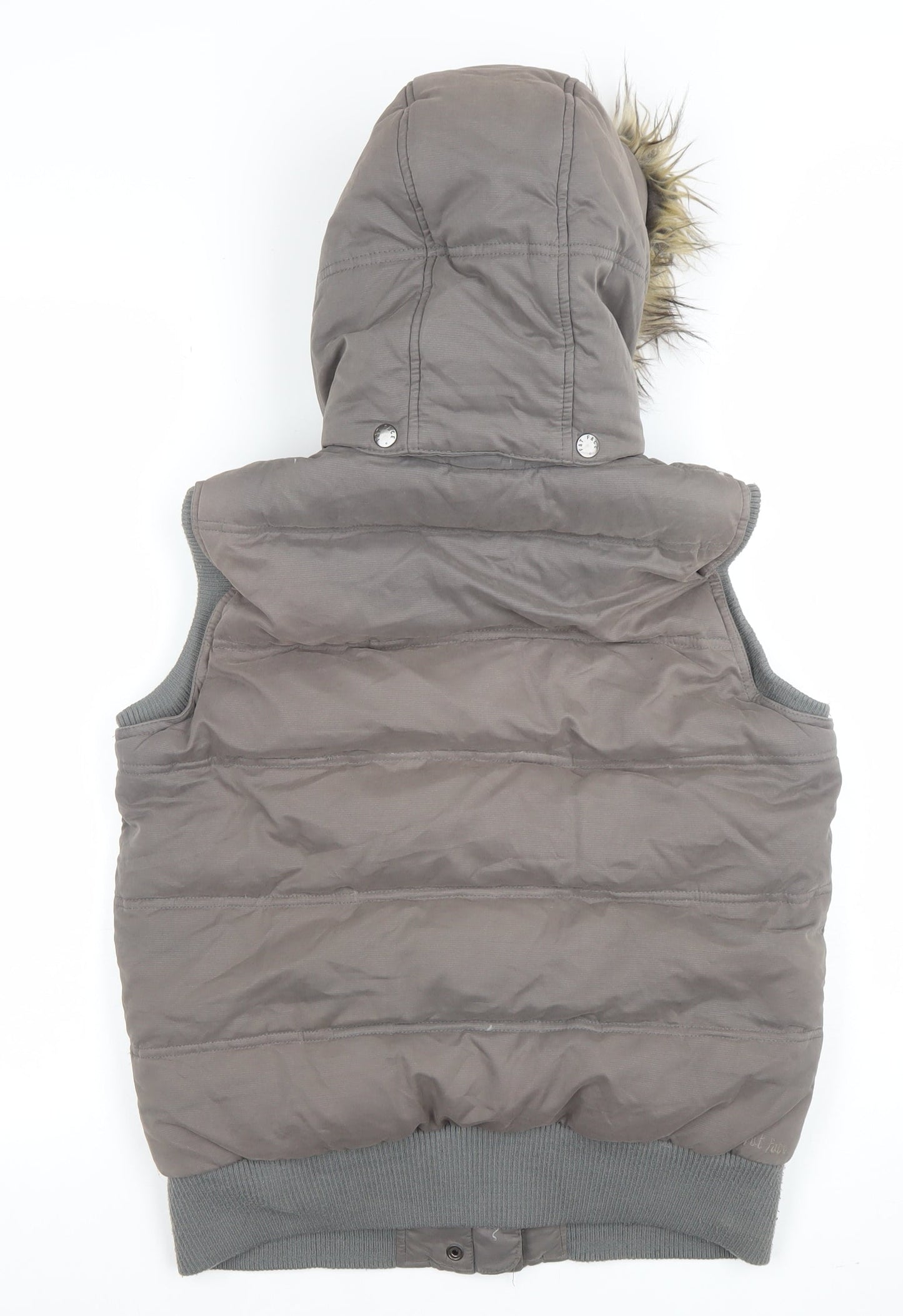 Womens UK Size 10 Fat Face Brown Puffer Jacket