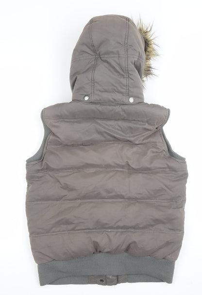 Womens UK Size 10 Fat Face Brown Puffer Jacket