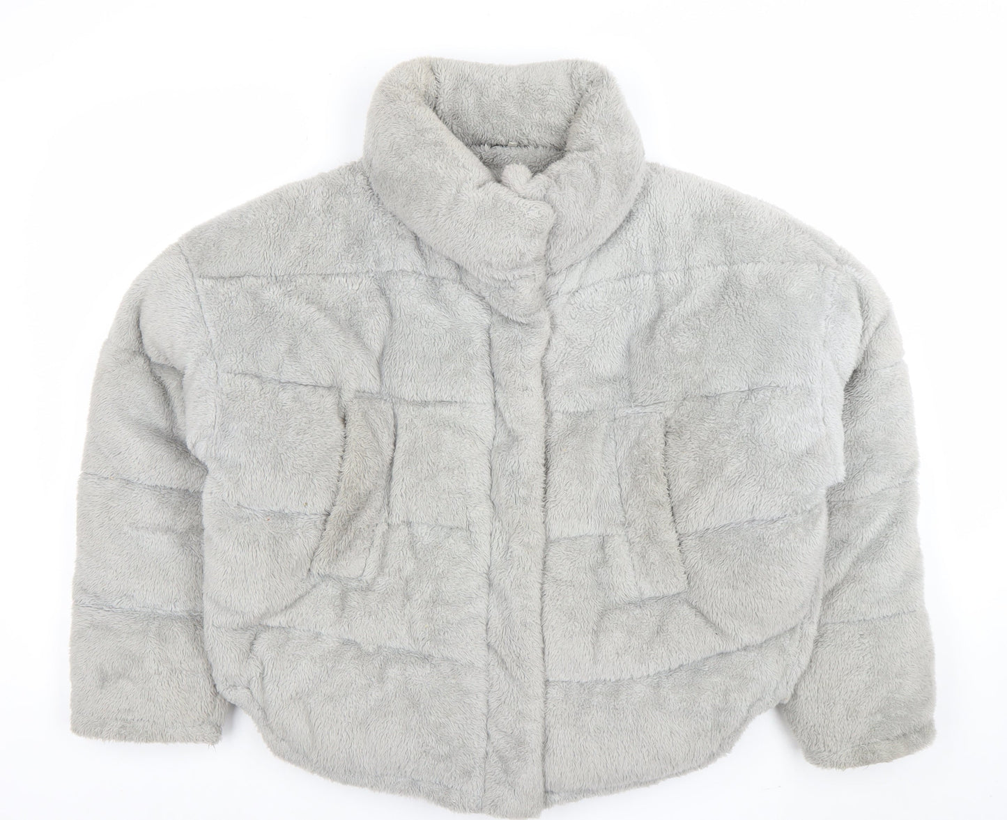 Womens UK Size S Light Before Dark Grey Puffer Jacket