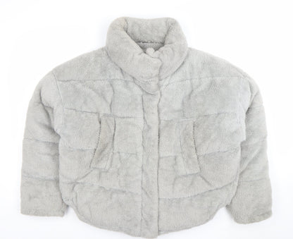 Womens UK Size S Light Before Dark Grey Puffer Jacket