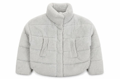 Womens UK Size S Light Before Dark Grey Puffer Jacket