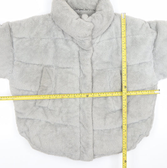 Womens UK Size S Light Before Dark Grey Puffer Jacket
