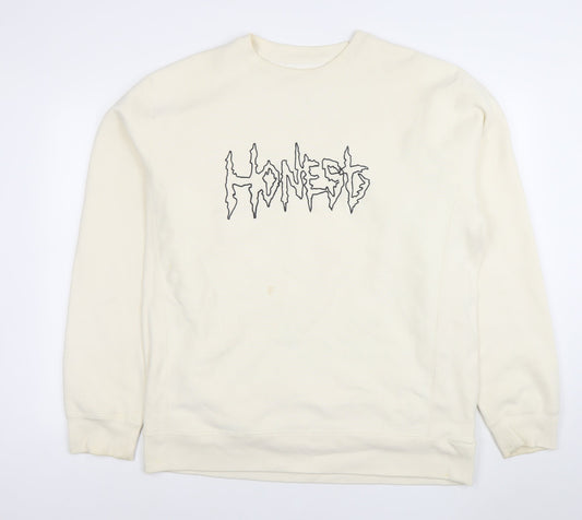 Mens UK Size XL Honest Skateboards Ivory Pullover Sweatshirt