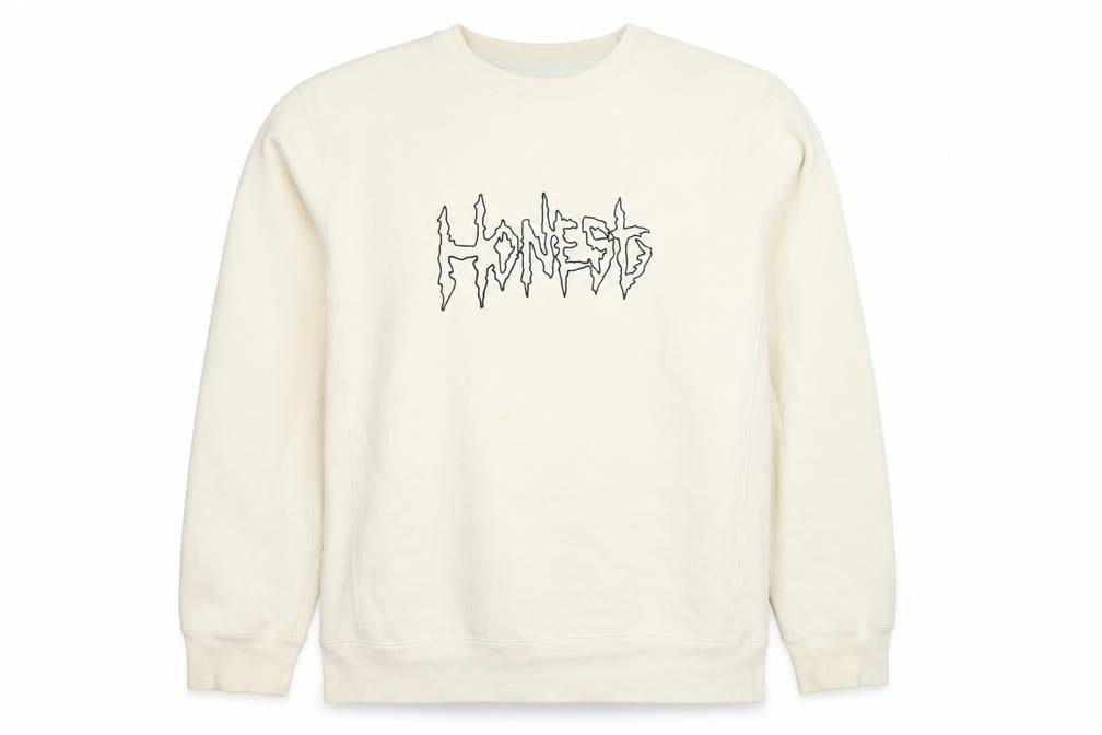 Mens UK Size XL Honest Skateboards Ivory Pullover Sweatshirt