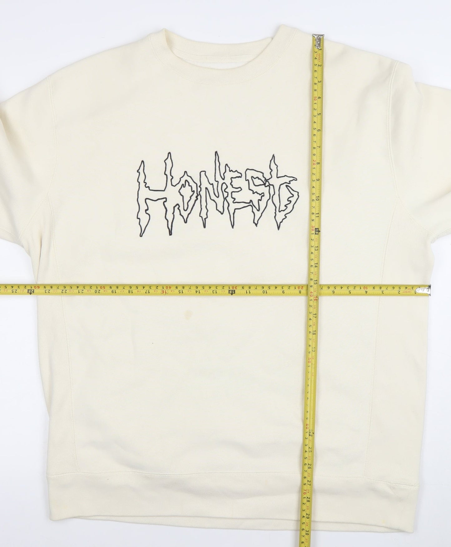Mens UK Size XL Honest Skateboards Ivory Pullover Sweatshirt